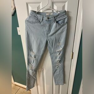 Light Blue Distressed Women Jeans